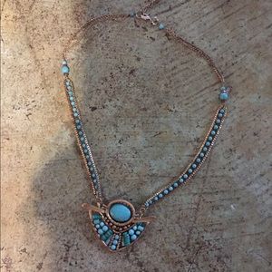 Gold turquoise necklace